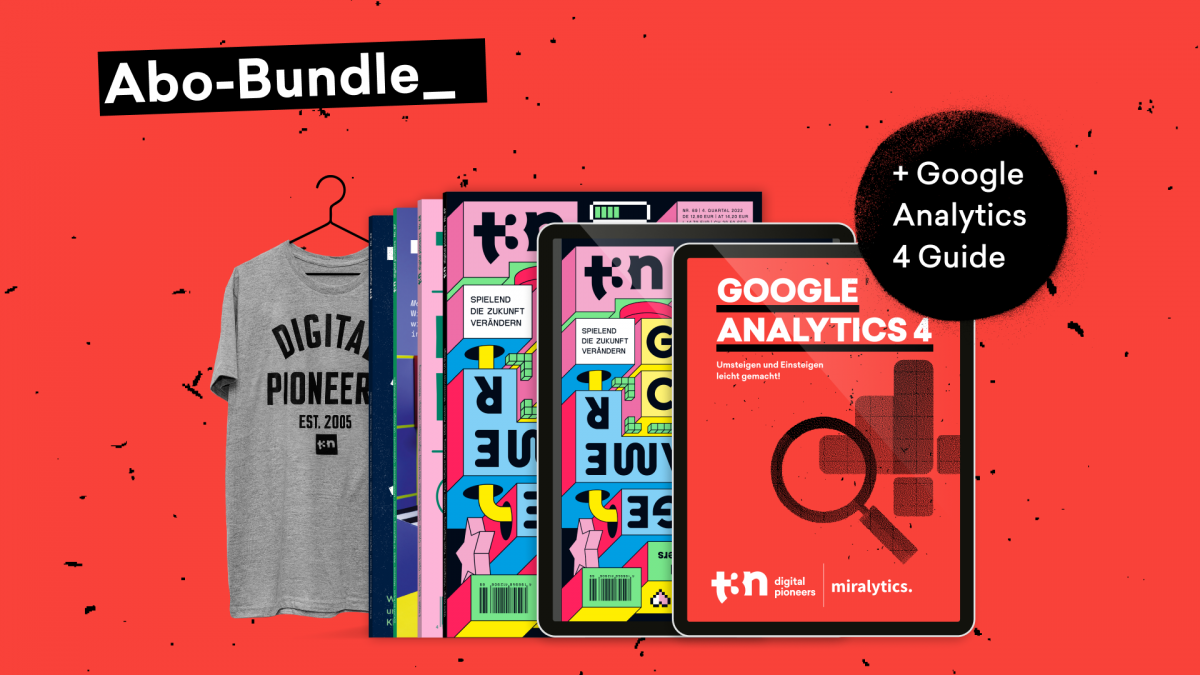 Abo-Bundle zur t3n 69 sichern und Google-Analytics-4-Guide gratis dazu bekommen