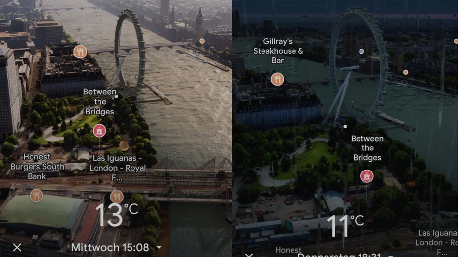 London Eye immersive Ansicht Maps