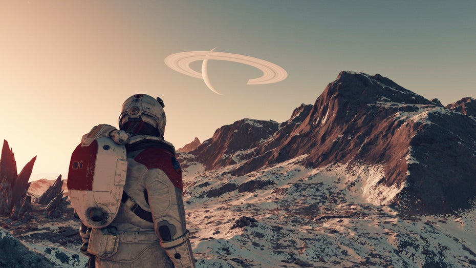 Starfield. (Screenshot: Bethesda Game Studios) „Wir akzeptieren das Chaos“: Bethesda-Chef lässt Starfield-Bug absichtlich im Spiel