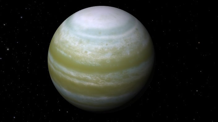 So könnte der Exoplanet TOI-270 d laut Nasa aussehen. (Bild: Nasa) Exoplanet TOI-270 d Nasa