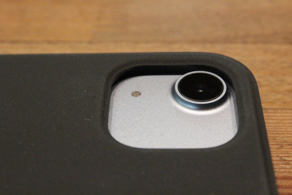 Die Kamera des iPad Air in der Nahaufnahme.