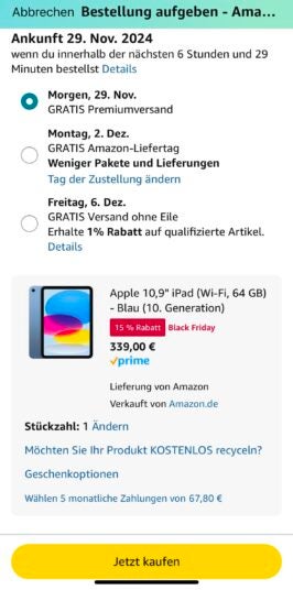 Amazons neue Veransoption.