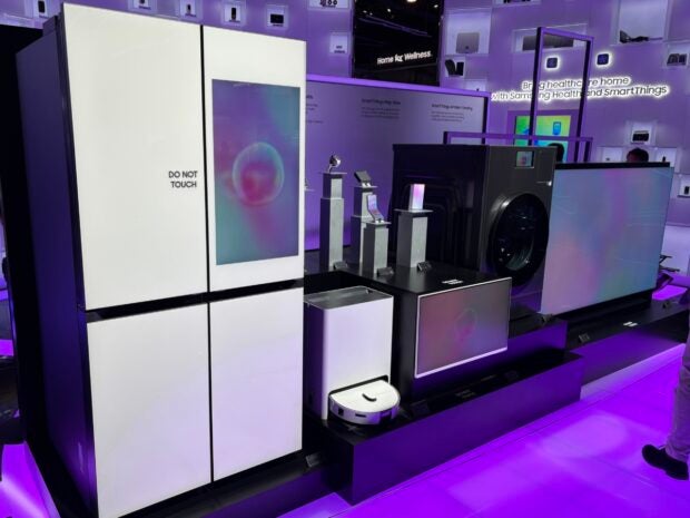 Samsungs Smarthings-Produkte sind auf der CES in Las Vegas ausgestellt.