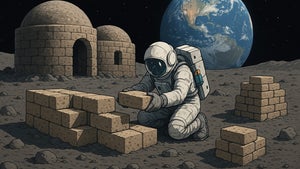 Mörtel aus Mikroben: So sollen Bakterien Mondbasen retten