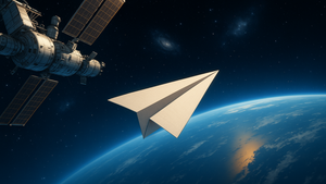 Von der ISS zur Erde: Das passiert wirklich, wenn du einen Papierflieger ins All wirfst