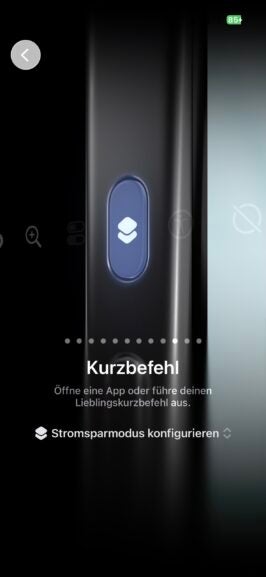 Actionbutton einrichten und darüber den Stromsparmodus aktivieren