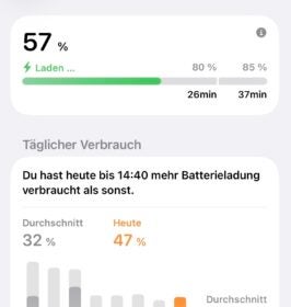 iOS 26 zeigt die Restladezeit an
