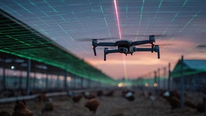 Wenn der Himmel leuchtet: Wie Laser-Drohnen Japans Geflügelfarmen schützen sollen