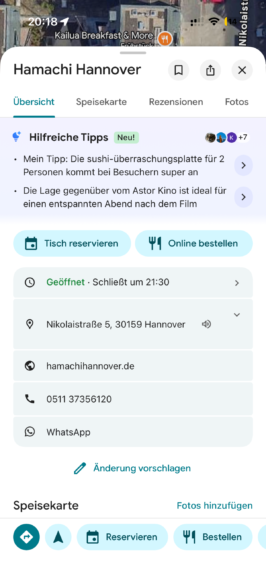 Gemini in Google Maps: Wenn die Sushi-Empfehlung wichtiger ist als die Öffnungszeiten
