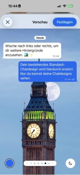Ein Screenshot von Whatsapp.