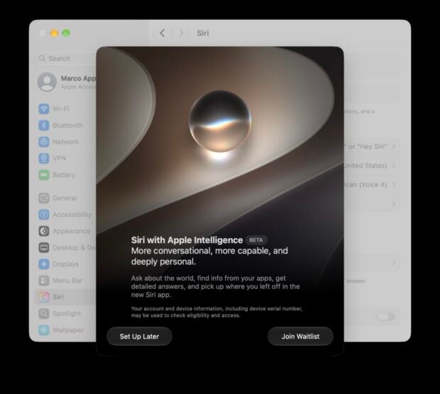 MacOS 27 ಗೋಲ್ಡನ್ ಗೇಟ್‌ನ ಸ್ಕ್ರೀನ್‌ಶಾಟ್ ಆಸ್ ಡೆರ್ ಬೀಟಾ