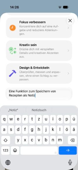 Ein Screenshot einer Funktion von Safari in iOS 27.