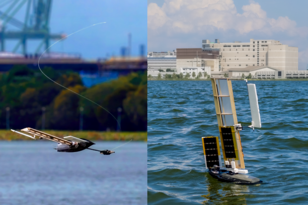 Dieser Roboter fällt vom Himmel und wird zum Segelboot