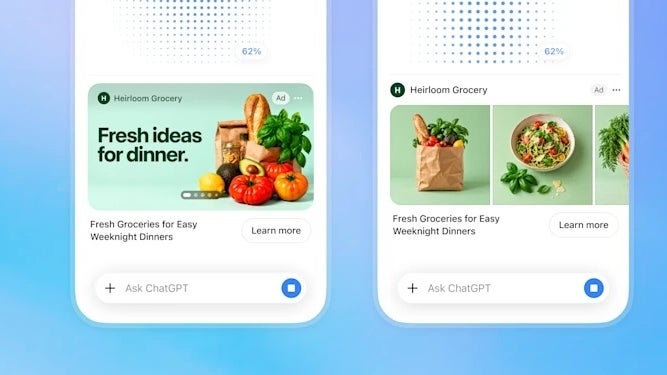 Bild: Mehr Werbung in ChatGPT: OpenAI platziert visuelle Anzeigen in seine Bild-KI
