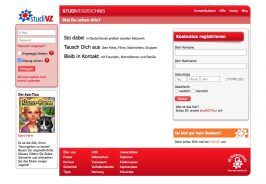 Ein Screenshot von StudiVZ.