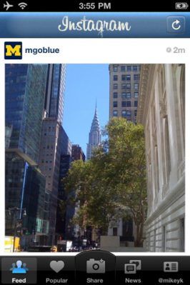 Ein Screenshot der Instagram-App ist zu sehen.