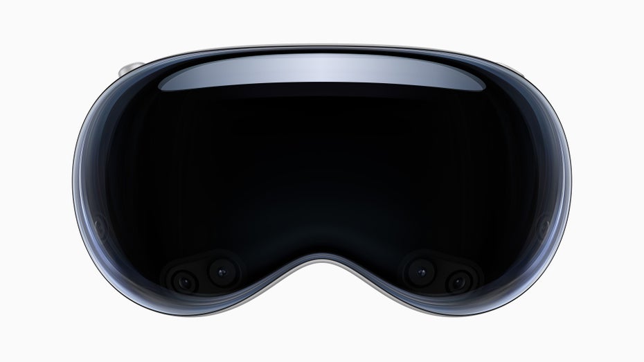 Die Apple Vision Pro in der Frontansicht.