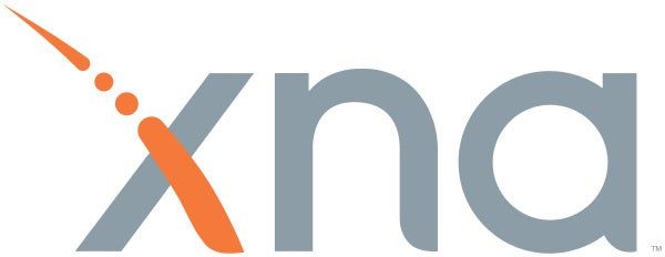 Das XNA-Logo in orange und grau auf weißem Untergrund.