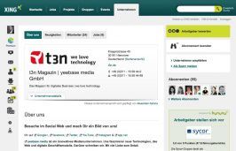 Ein Screenshot von Xing.