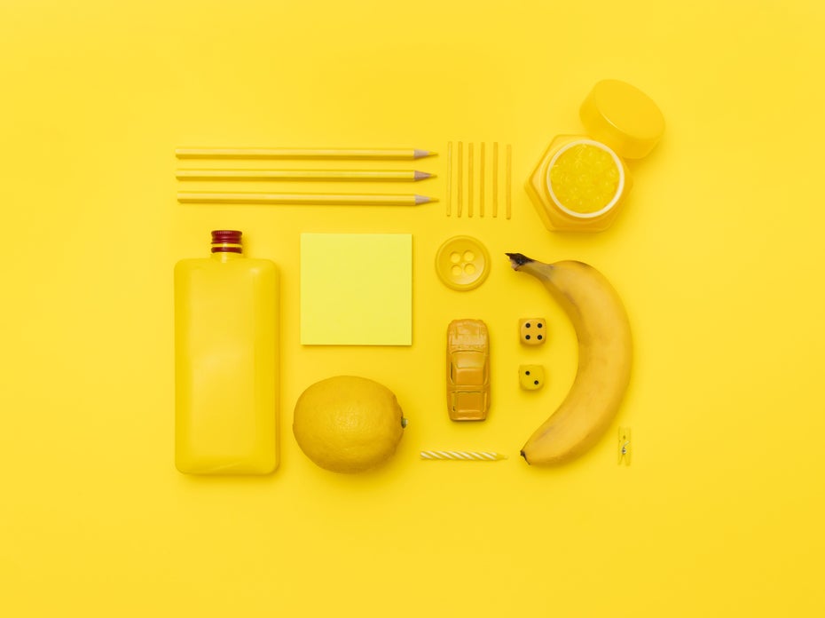 Eine Ansammlung gelber Dinge