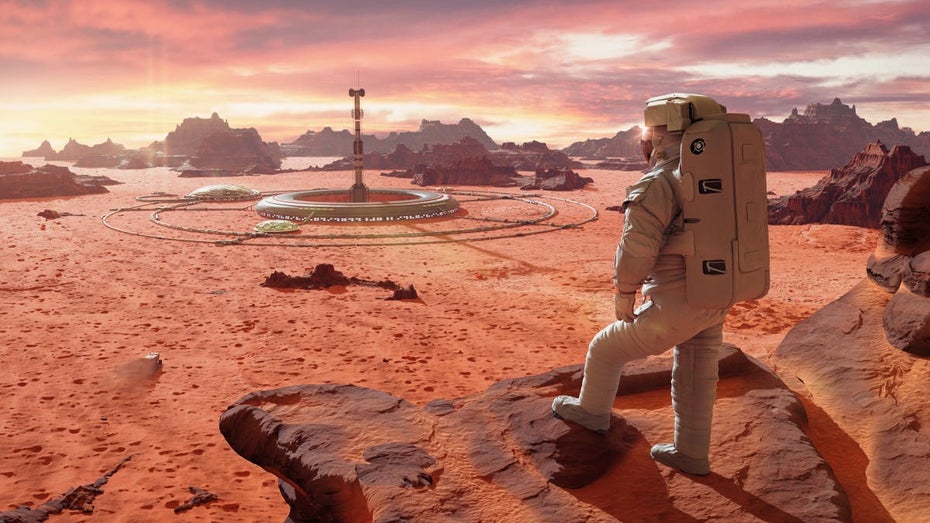 Astronaut auf Mars